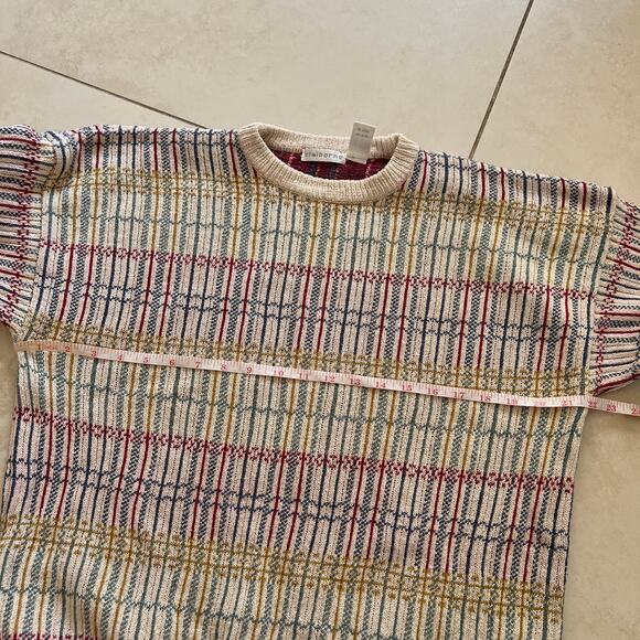 Vintage Claiborne Multicolored Crew Neck Knit Pullover Sweater Size L - Picture 12 of 14